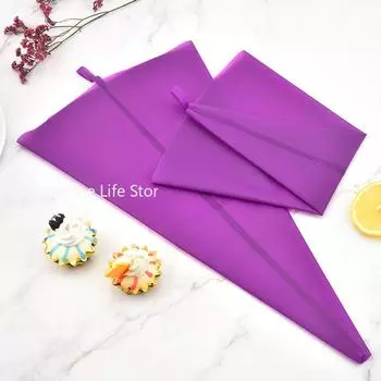 1 шт. DIY силиконовые кондитерские мешки для глазури многоразовые мешки для крема украшения кексов инструменты для выпечки кухонные принадлежности сумки 1pc S 10inch 26cm