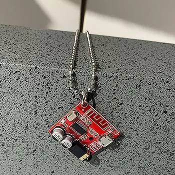 1 шт. DIY украшение для женщин мужчин электронный чип персонализированный брелок киберпанк книжная сумка кулон синий