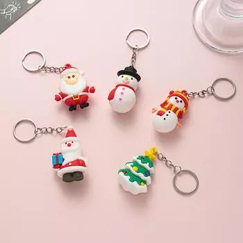 1 шт. DIY украшение новый 3D мультфильм рождественский брелок елка Санта-Клаус рождественский подарок рождественский брелок сувенир Snowman B