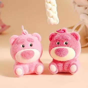 1 шт. DIY украшения Флокирование Lotso брелок Kawaii мультфильм милый кукольный рюкзак кулон Годы креативный подарок