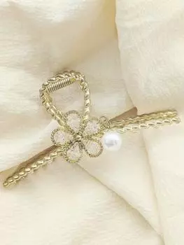 1 шт. Дизайн заколки-краба в виде кричащей куриной лапы с инкрустированным бриллиантами зажимом для волос, забавный зажим-акула, украшение, заколка-краб для волос