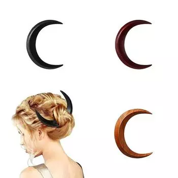 1 шт., длинная расческа для волос, индивидуальная шпилька для моделирования, ручная резьба, палка для волос Ma am Moon, модная расческа для волос, вилка для волос New Moon 8cm