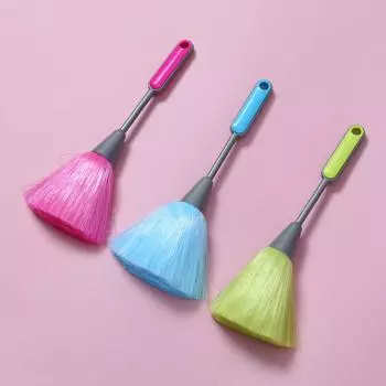 1 шт. Длинная ручка, цвет карамельный, полипропиленовая щетка для чистки клавиатуры, офисная, домашняя, настольная, ПК, хост-клавиатура, пылесборник, чистая перьевая тряпка розовый