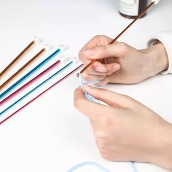 1 шт., длинные иглы для свитера, алюминиевые ткацкие инструменты, тунисские афганские крючки для вязания крючком 2,5 мм-8 мм 2.0mm