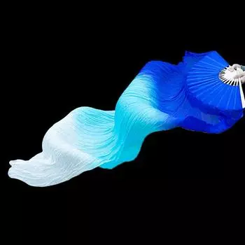 1 шт. длинный градиентный цветной танцор практика имитация шелка 150 см длина танцевальный реквизит веер для танца живота 1.5m