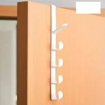 1 шт. Длинный ряд крючков за дверью, вешалка для сумок в общежитии, настенная вешалка для хранения, органайзер для шляп белый