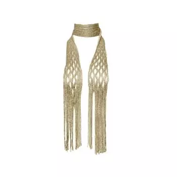 1 шт. Длинный узкий сувенир для вечеринки в винтажном стиле ожерелье с кисточками вязаный шарф шейный платок пояс галстук яркий чокер реквизит для фотосессии