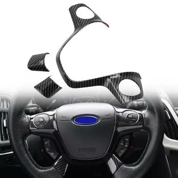 1 шт. для Ford Focus 3 Mk3 (2012-2014 гг. )/Для Kuga 2013-2015 аксессуары для стайлинга автомобилей, накладка на руль, наклейка, украшение