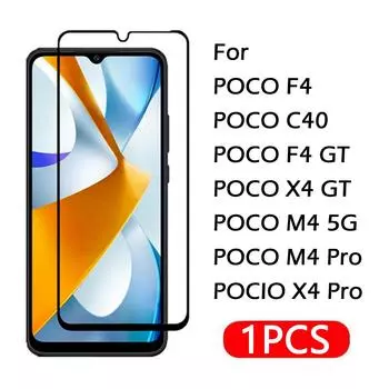 1 шт. для POCO M4 M5 M5S Pro стекло полностью изогнутая крышка Защитная пленка для экрана закаленное стекло для POCO X4 Pro F4 GT C40 4G 5G POCO M4 5G