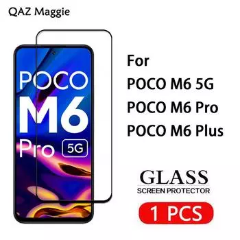 1 шт. для POCO M6 Pro Plus 5G стеклянная защитная пленка из закаленного стекла POCO M6 Pro 5G