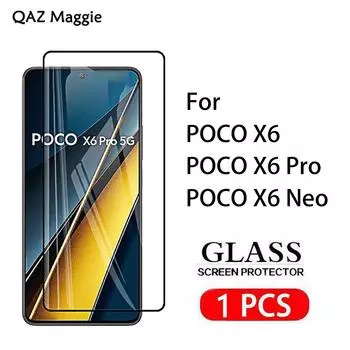1 шт. Защитное стекло для экрана POCO X7 X6 NEO PRO, закаленное стекло POCO X6
