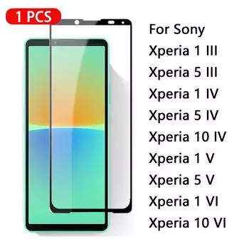 1 шт. Для Sony Xperia 1 5 10 II III IV V VI VII Стекло Полное покрытие Защитная пленка для экрана Закаленное стекло Sony Xperia 1 III