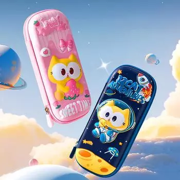 1 шт. для студентов, милый пенал Kawaii, многосекционный 3D-пенал для мультяшных канцелярских принадлежностей