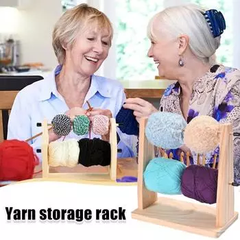 1 шт. для вязания крючком, двойной вращающийся держатель пряжи, сделай сам, вращающийся диспенсер для пряжи, деревянная подставка для клубков пряжи из цельного дерева