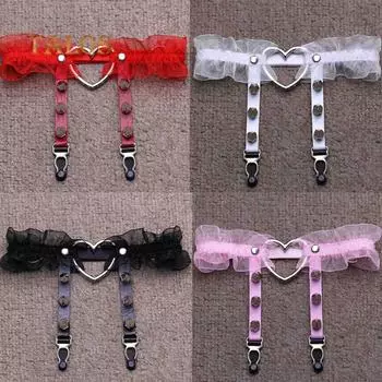 1 шт. для женщин и девочек, панк, готическое кольцо в форме сердца, шипы, эластичный пояс для подвязок, эротические аксессуары розовый