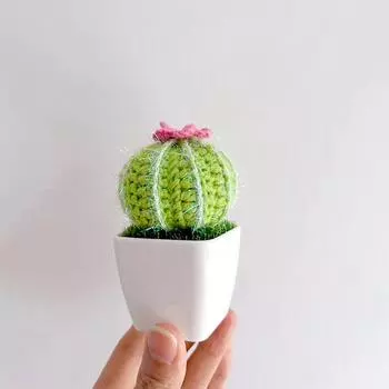 1 шт. домашний декор креативный настольный орнамент мода имитация бонсай плетеный подарок ручной вязки кактус в горшке