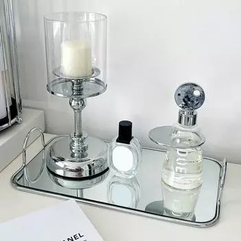 1 шт. домашний светильник, роскошный поднос для фруктов, украшение для стола, поднос для хранения, скандинавские украшения, зеркальный поднос, реквизит для съемки золотистый