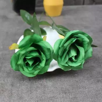 1 шт. домашняя гостиная шелковая черная роза имитация розы искусственный цветок головка букет готический зелёный