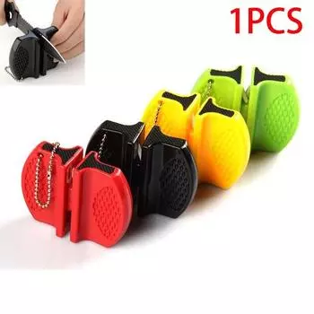 1 шт., домашняя маленькая мини-точилка для ножей, двусторонняя точилка для ножей, кухонные инструменты зелёный