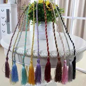 1 шт., домашняя необычная веревка, оконные линии, занавеска для комнаты, бахрома, кисточка, подхват небесно-голубой