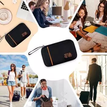 1 шт. дорожная портативная сумка для хранения цифровых продуктов USB-кабель для передачи данных органайзер для гарнитуры зарядная сумка-шкатулка чёрный