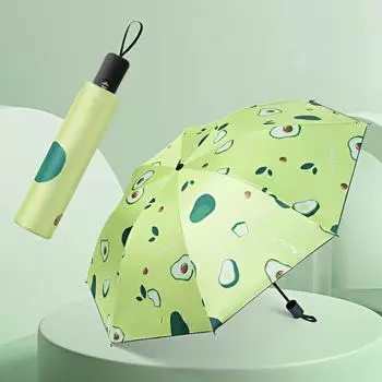 1 шт. Дождь и сияние 8 ребер фруктовый узор унисекс мультфильм портативный авто открытый двойной назначения рюкзак зонт УФ-защита