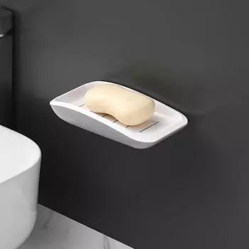 1 шт. Дренажная мыльница настенная мыльница Бытовая пластиковая креативная туалетная простая подставка без перфорации мыльница