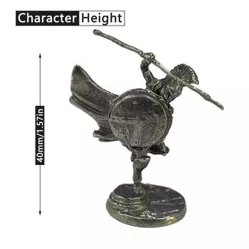 1 шт. Древние белые латунные спартанские римские солдаты, миниатюрные фигурки, винтажные металлические солдаты, модель статуи, настольное украшение, подарок