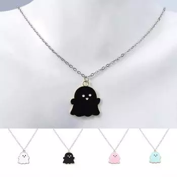 1 шт. Друзья Подарки Милый Сплав Мультфильм Призрак Подвеска Модные Украшения Ключица Цепи Ожерелья