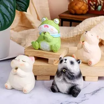 1 шт. Dsek орнамент для отдыха милый мультфильм животное забавный домашний декор вечеринка подарок смоляные поделки благоприятная удача благовония курильница