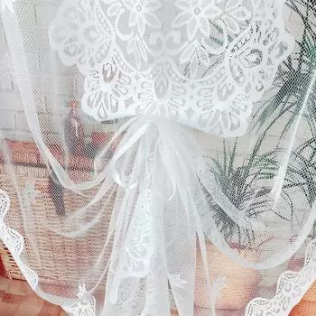 1 шт. Дверная занавеска модная полиэстеровая эстетическая красота декоративный узор французская натяжная занавеска кружево защита от насекомых