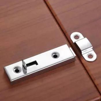 1 шт., дверной, оконный, защитный болт, кнопка открытия замка, защелка, домашняя фурнитура с винтами 61*16 мм, металл, серебристый