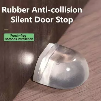 1 шт., дверной стопор, прозрачный самоклеящийся дверной держатель, дверной стопор для дома, защита стен, мебельные аксессуары чистый