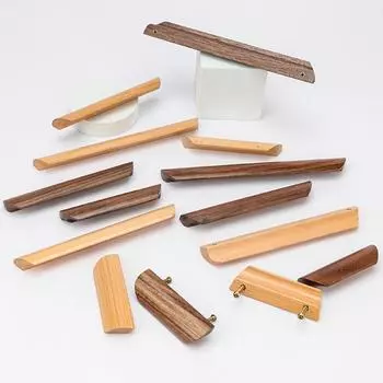 1 шт. Дверные ручки, мебельные ручки для ящиков с крепежными винтами, деревянные экологически чистые ручки для шкафов, скандинавская ручка для гардероба, кухонная фурнитура