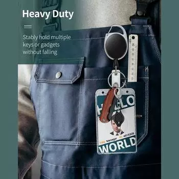 1 шт. Двойной держатель для бейджа, вертикальный держатель для 2 карт с прорезями для большого пальца, жесткий прозрачный защитный чехол с выдвижным значком as the picture