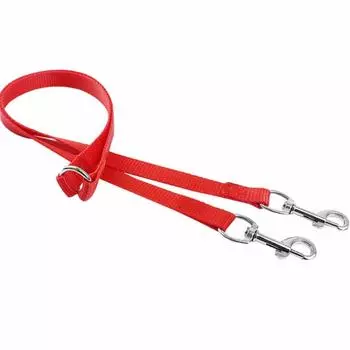 1 шт. двойной двойной поводок для собак с двумя муфтами, два в одном, прочный нейлоновый поводок V-образной формы для домашних животных, цветной двухсторонний поводок для домашних животных, аксессуары для собак 1.5x90cm чёрный