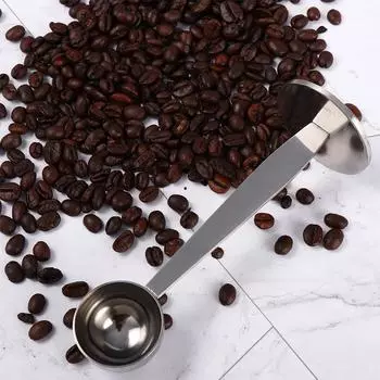1 шт., двойной измерительный инструмент из нержавеющей стали, кофейная ложка, пресс для порошка