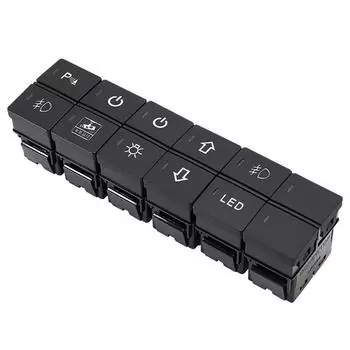 1 шт. Двойной переключатель ключа, двойной переключатель, противотуманные фары, радар, блок питания, светодиодная кнопка переключения фар для Honda Civic 16-21, автомобильные аксессуары