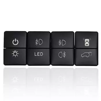 1 шт. Двойной переключатель с двумя клавишами, двойной переключатель противотуманных фар, дневных ходовых огней, кнопка переключения DRL для Toyota