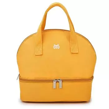 1 шт. двухэтажные водонепроницаемые холщовые сумки для обеда для женщин, портативная сумка-тоут с термоизоляцией, ланч-бокс One Size темно-синий