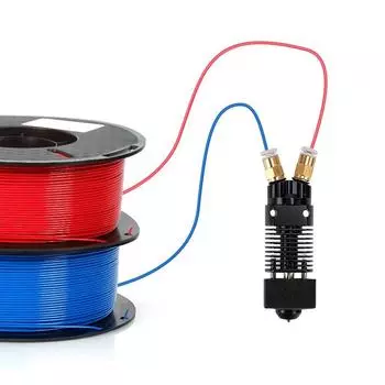 1 шт. Двухцветный металлический экструдер для 3D-принтера 2 в 1 выходной хотенд двухцветный для серии Cr-10 Creality Ender 3