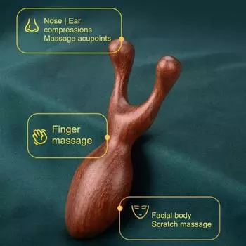 1 шт., двухголовый гребень для массажа тела в форме муравья, рога оленя, широкий зуб, акупунктура, помощь в циркуляции крови, антистатический инструмент Onesize