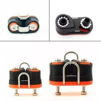 1 шт. двухрядный шарикоподшипник для каяка, кулачковый зажим, оборудование для пилатеса, морская лодка, быстросъемный зажим для троса, направляющая для парусной лодки, яхты