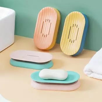 1 шт., двухслойная мыльница, чехол, держатель, контейнер для мытья, душ, ванная комната, герметичная мыльница розовый