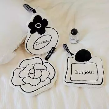 1 шт. двухслойное утолщенное полотенце для рук, впитывающее воду, тонкая вышивка, туалетный платок, подвесной бытовой платок для ванной комнаты 22x22cm&1pc