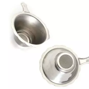 1 шт. двухслойный фильтр-сито для заваривания чая из нержавеющей стали, фильтр для заваривания чая, серебряный цвет, ситечко для чая