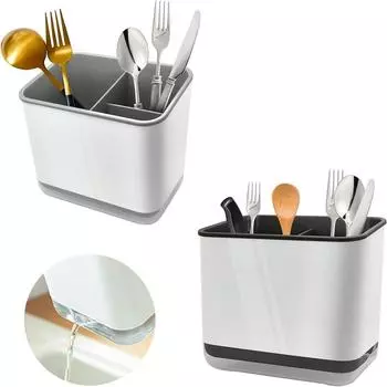 1 шт. двухслойный съемный держатель для палочек для еды и органайзер для столовых приборов - кухонная полка для хранения и подставка для сушки посуды 1-tier