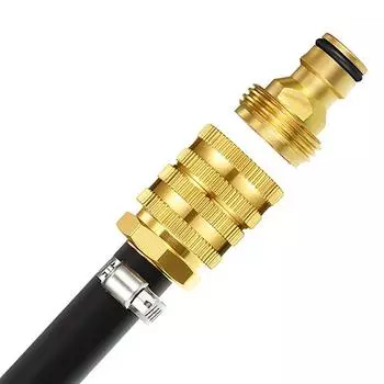 1 шт. двухсторонний женский соединитель, твердый латунный адаптер для садового шланга, 3/4-дюймовый адаптер для шланга с внутренней резьбой для полива