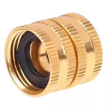 1 шт. двухсторонний женский соединитель, твердый латунный адаптер для садового шланга, 3/4-дюймовый адаптер для шланга с внутренней резьбой для полива