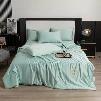 1 шт., двуспальное одеяло размера Queen, пригодное для машинной стирки, односпальное, двуспальное, летнее, мягкое, удобное, стеганое 150